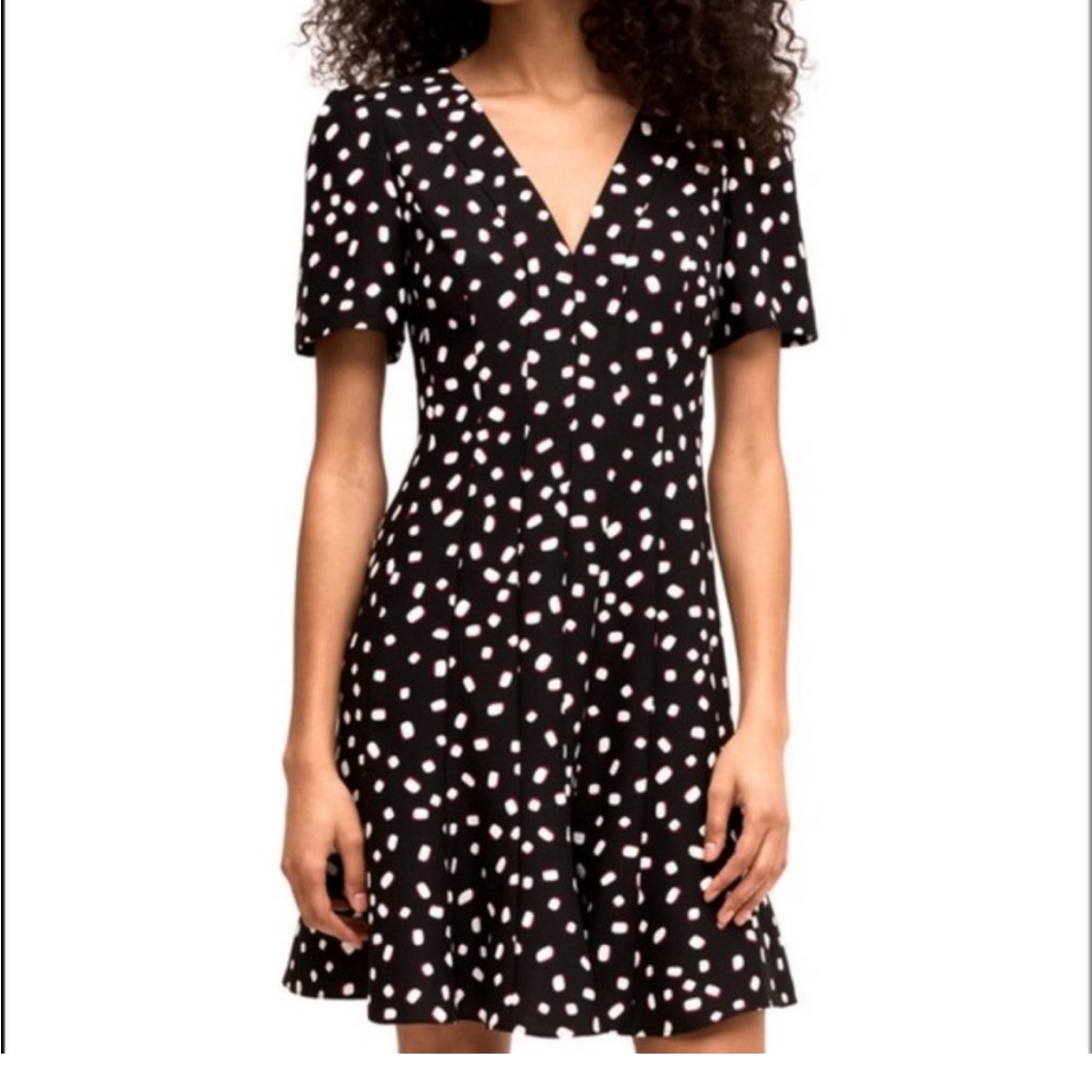 Kate Spade New York Mallow Dot Crepe Dress 2